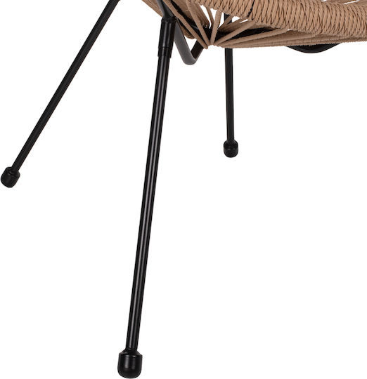 Πολυθρόνα Εξωτερικού Χώρου Rattan Acapulco Μαύρο 71x73x77εκ.