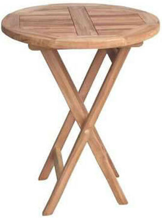 Garten- und Terrassentisch für Kleine Außenbereiche aus Teak Zusammenklappbar 5051G 60x60x75cm