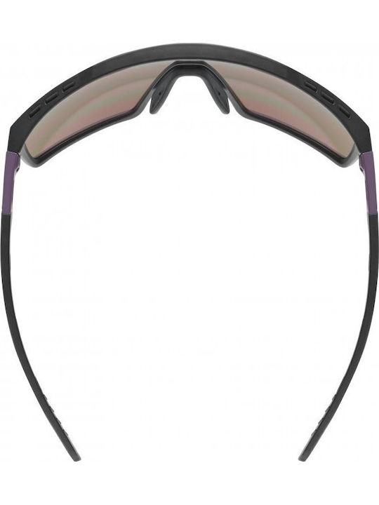 Uvex Mtn Perform 2116 Unisex Sunglasses with Black Plastic Frame and Purple Mirror Lens 5330392116