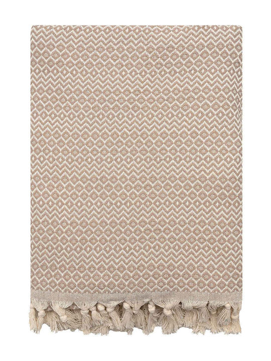 Madi Three-Seater Sofa Throw Herhaling 190x300cm Beige