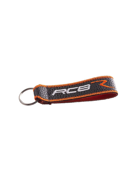 Keyring KTM-RC8R made of leatherette with embroidery