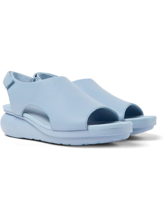 Camper Women's Flat Sandals with Strap in Light Blue Color