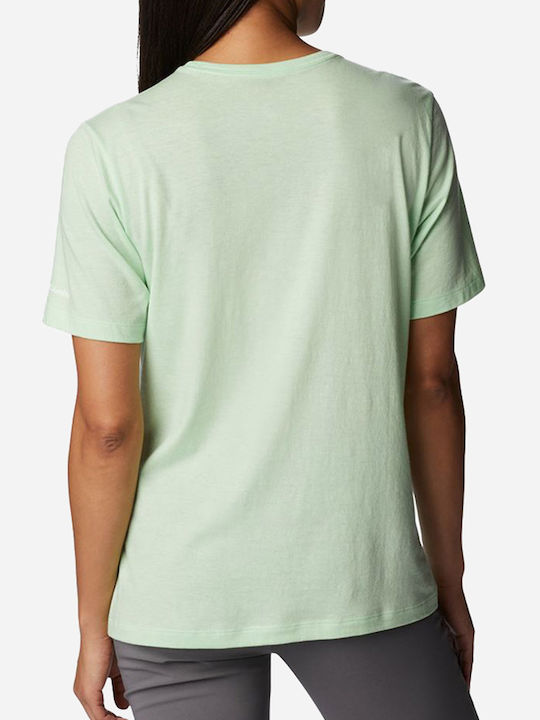 Columbia Bluebird Day Γυναικείο T-shirt Light Green με Στάμπα