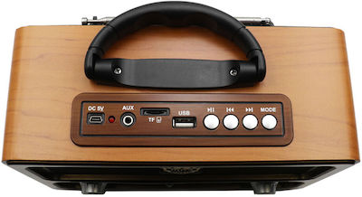 GW-2140BT Retro Tabletop Radio Rechargeable with Bluetooth and USB Brown