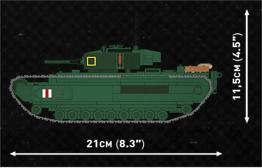Cobi Building Blocks Company of Heroes - 3 Churchill Mk III for 9+ Years 654 Pieces