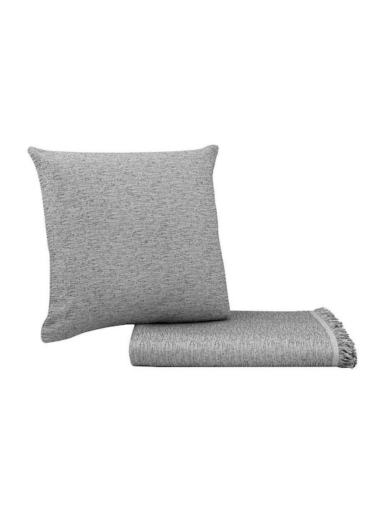 Madi Monocolore Ριχτάρι Πολυθρόνας 170x180εκ. Grey
