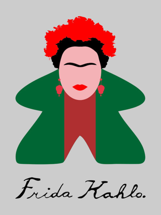 Frida Kahlo Meeple long sleeve w T-shirt - ULTRAMARINE