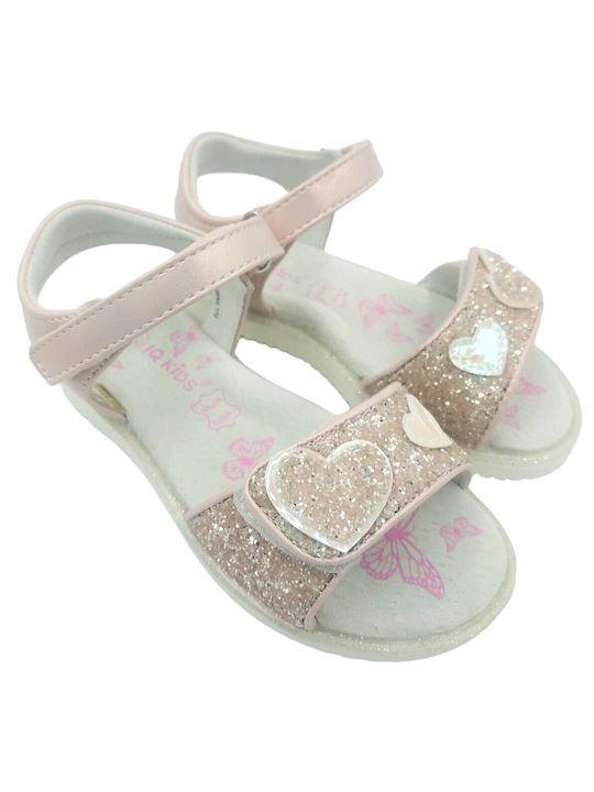 IQ KIDS Children's Anatomical Sandal Girl Glitter Hearts ALEMINA-170