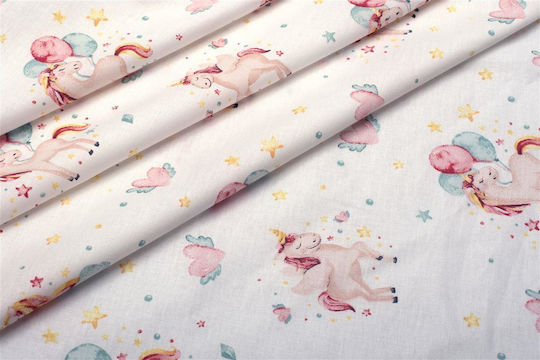 Dimcol Sheet Set Semi-double Cotton Unicorn 209 160x240cm