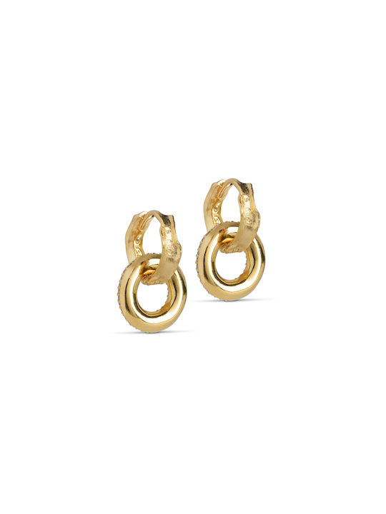 Enamel Hoops Celin E287GM 18k Gold plated 925 Sterling Silver