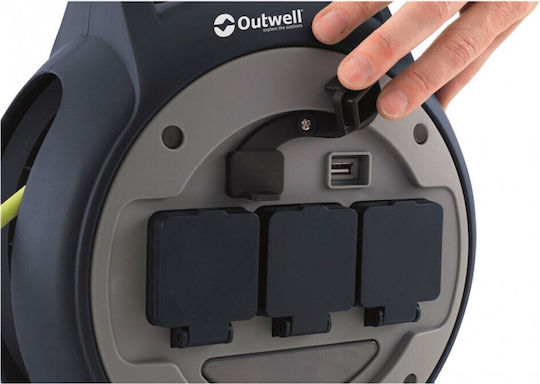 Outwell 3 Plätze mit Kabel 15m Schwarz