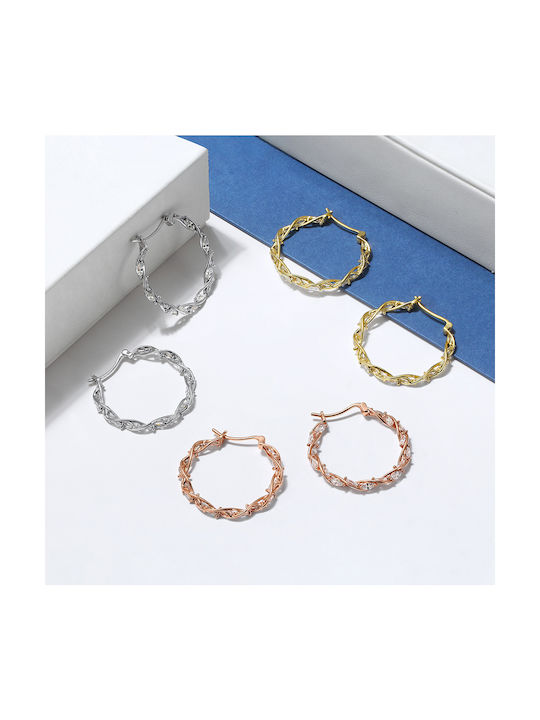 Gold plated Hoops Made of Silver 925