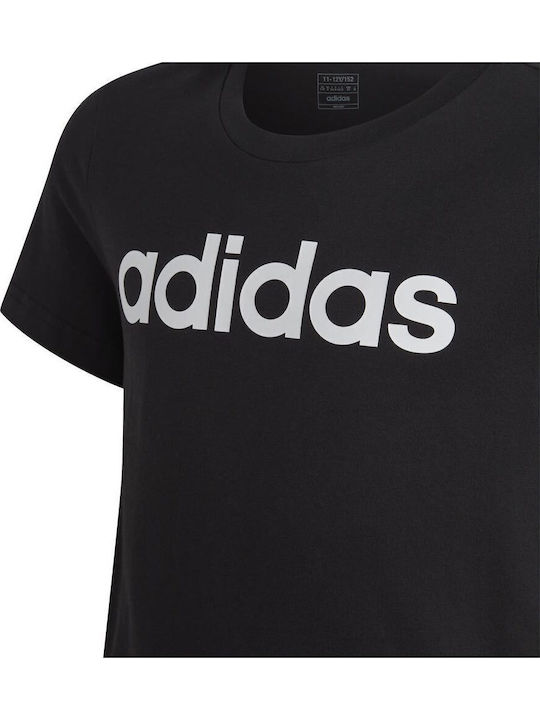 Παιδικό T-shirt Μαύρο Essentials Linear