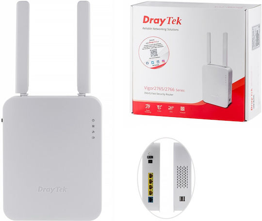Draytek Vigor 2765ax ANNEX A VDSL2 Drahtlos Router Wi-Fi 6 mit 3 Anschlüssen Gigabit Ethernet