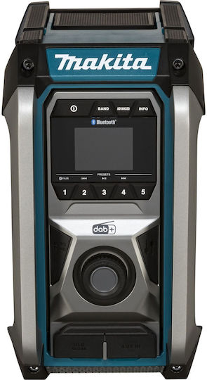 Makita MR007GZ Tabletop Radio Electric / Battery DAB+ with Bluetooth and USB Blue