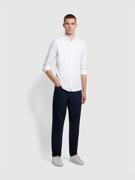 Farah Brewer Oxford Button Down Shirt White