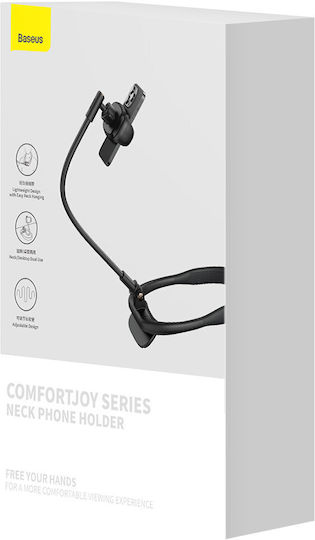 Baseus ComfortJoy Series Βάση Λαιμού για Κινητό σε Μαύρο χρώμα