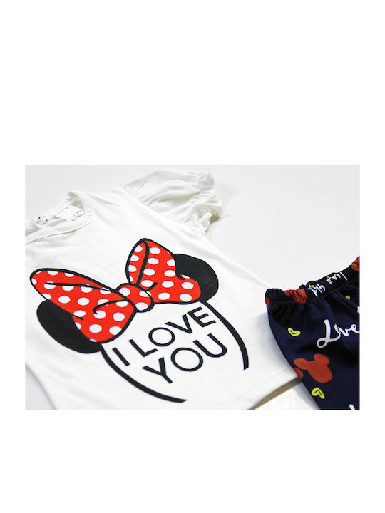 Baby Set Blouse & Leggings "I Love You" White/Blue