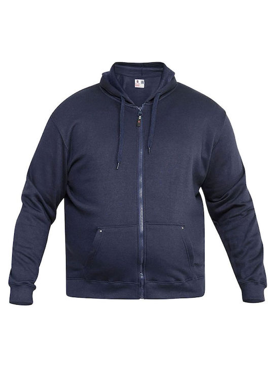 DUKE Bărbați DUKE albastru navy fleece cardigan pulover CANTOR KS1609 Navy