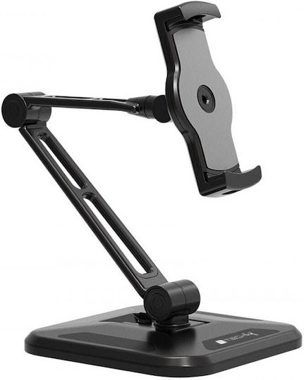 Techly Desk and Wall Extensible Support for Tablet and iPad 4.7"-12.9" Tablet Stand with Extension Arm Until 12.9" Black
