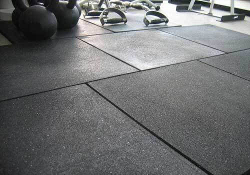 Viking Rubber Gym Exercise Equipment Floor Mat Black 100x100x1.5cm