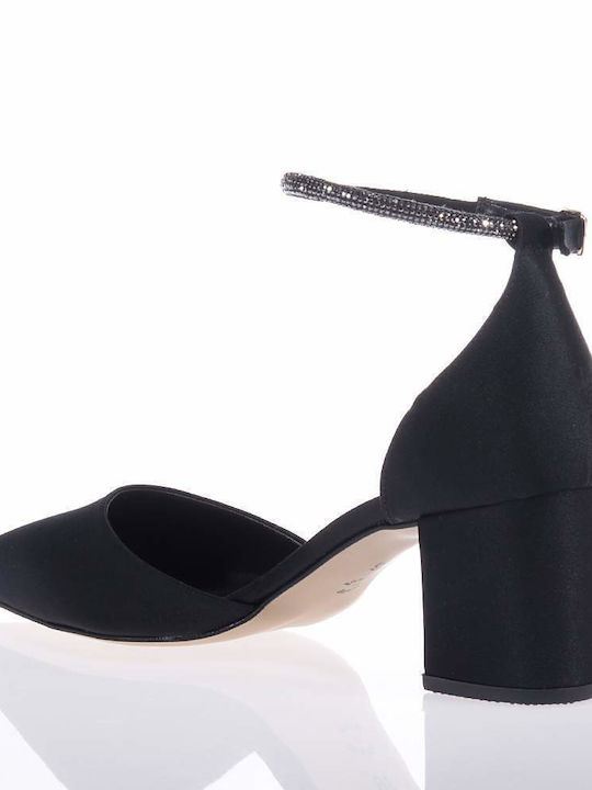 MOYO M583 BLACK PUMPS WITH RHINESTONES