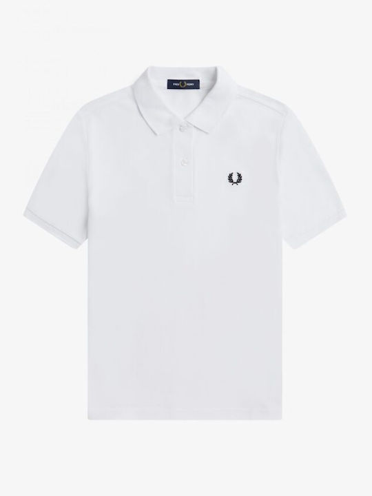 Damen Polo Bluse Kurzarm Weiß