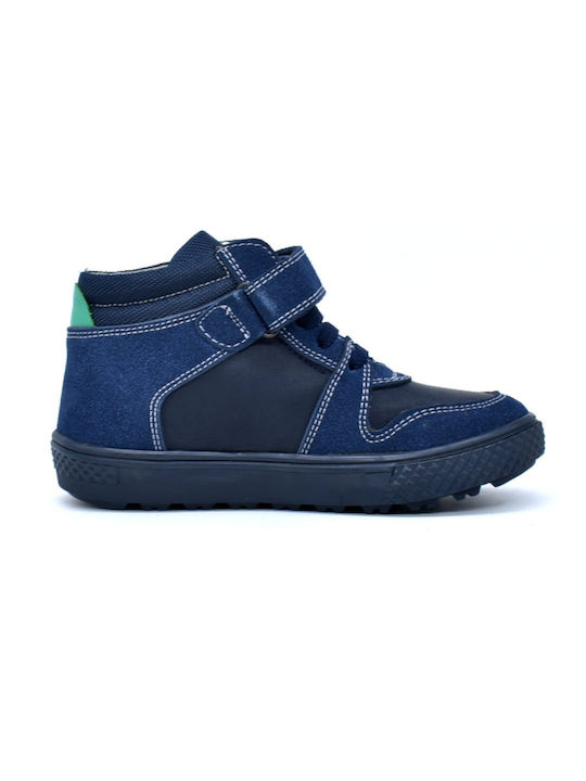 Bibelot 4329-BL Leather Anatomical Boot for boys Blue