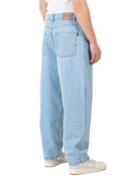 REELL BAGGY OVERSIZED DENIM PANTS ORIGIN LIGHT BLUE