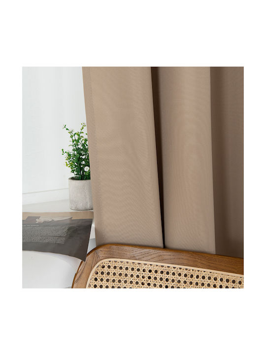 Beauty Home Перде с Копчета Effect 8443 Бежово 140x270см