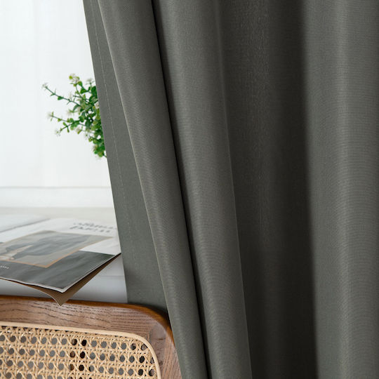 Beauty Home Perdea Cu Capse Effect 8443 Antracit 140x270cm