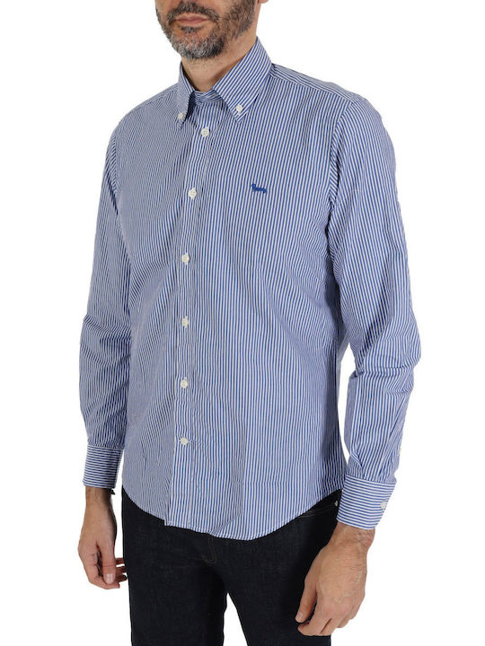 HARMONT & BLAINE SHIRT STRIPED BUTTON DOWN REGULAR FIT BLUE-WHITE