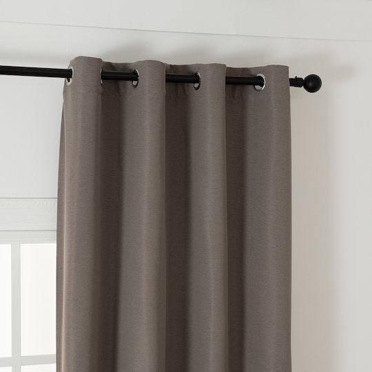 Beauty Home Verdunkelungsvorhang mit Grommets Glare 8444 Braun 140x270cm