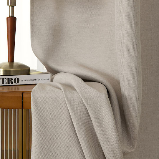 Beauty Home Blackout Curtain with Grommets Glare 8444 Beige 140x270cm