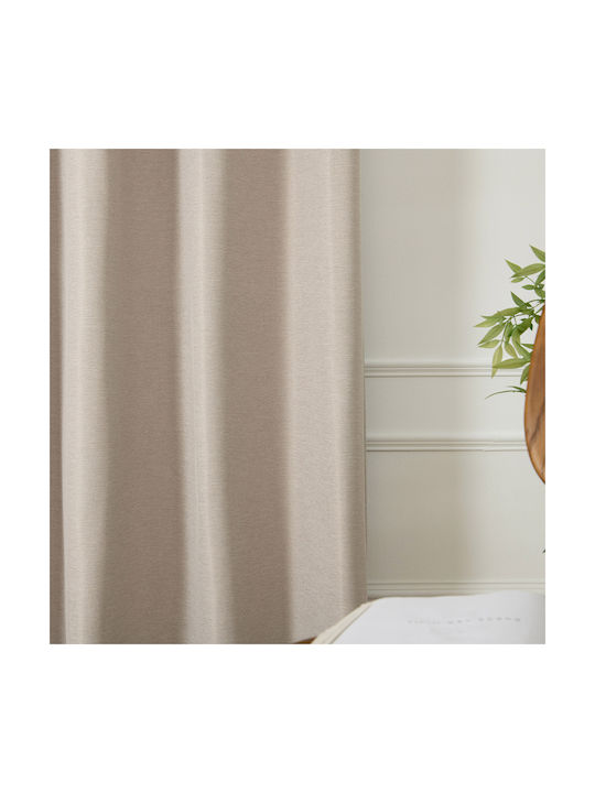 Beauty Home Blackout Curtain with Grommets Glare 8444 Beige 140x270cm