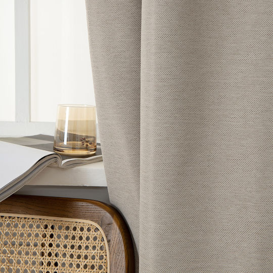 Beauty Home Blackout Curtain with Grommets Glare 8444 Beige 140x270cm