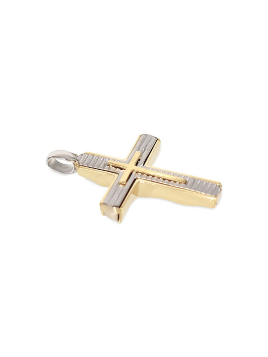 VITOPOULOS Cross Yellow-White Gold 14K