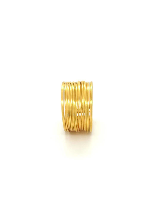 Handmade women's ring, gold K14 (585°)