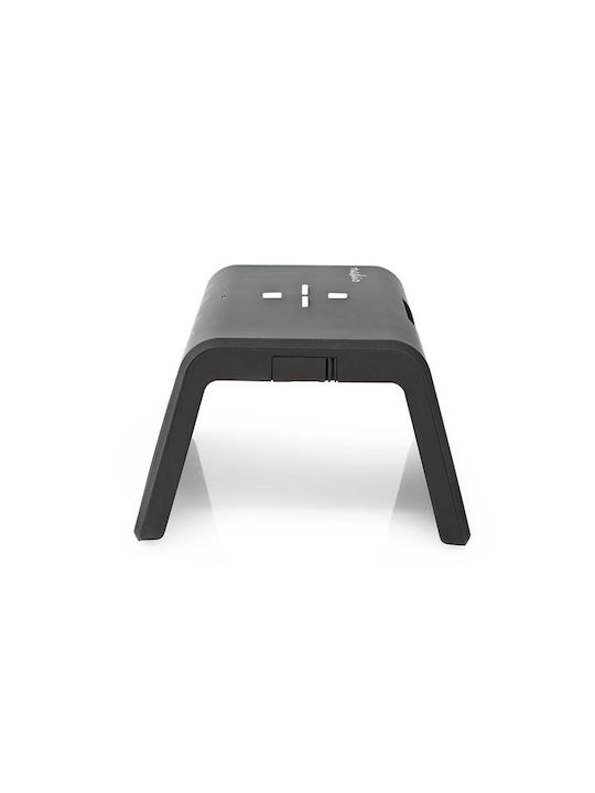 Nedis Ceas Digital de Masă cu Alarmă & Încărcare Wireless Negru WCACQ30BK