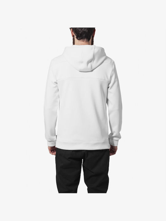 Urban Classics Men's Sweatshirt with Hood and Pockets White