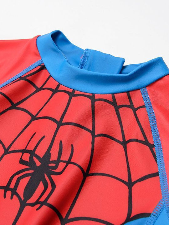 Spiderman one-piece swimsuit with UV +50 protection RED LCB2402532