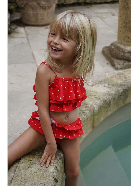 Kids Polka Dot Badeanzug Bikini Kelly Red Dot - 9Monate-8Jahre Konges Slojd