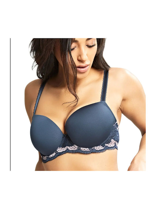 Großer Brust-BH, Panache 7251 Clara Moulded Sweetheart BH BLUE BLUE