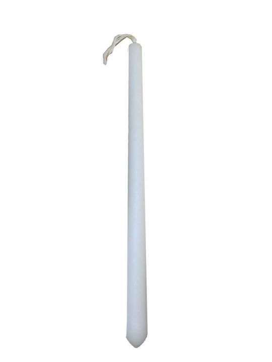 Easter Candle Round 28pcs White