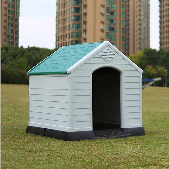 Vesta Hundehütte Hundehaus Groß Kunststoff Außenbereich Grün 97x101x99cm
