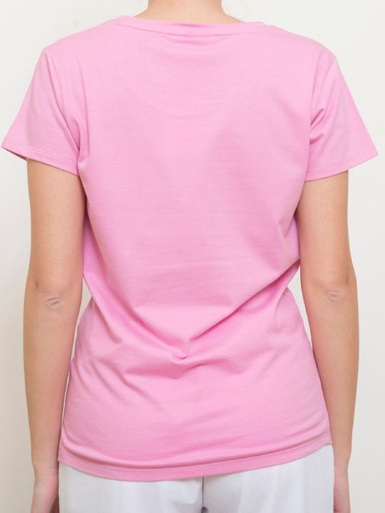 Russell Athletic Damen Sportlich T-shirt Rosa