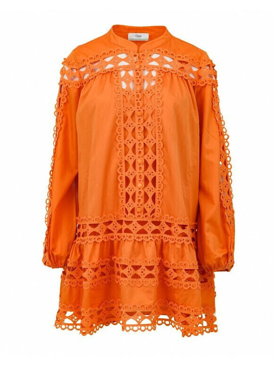 Sommer Mini Damenkleid für Hochzeit - Taufe Orange