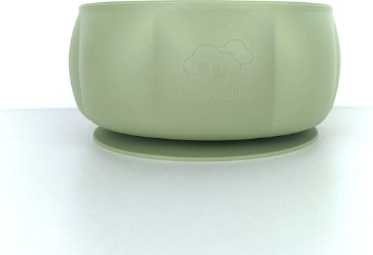 Baby Cloud Baby Food Bowl Pumpkin made of Silicone Green
