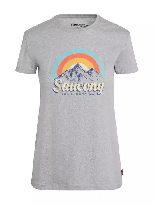 Saucony Rested Women's T-shirt Gray