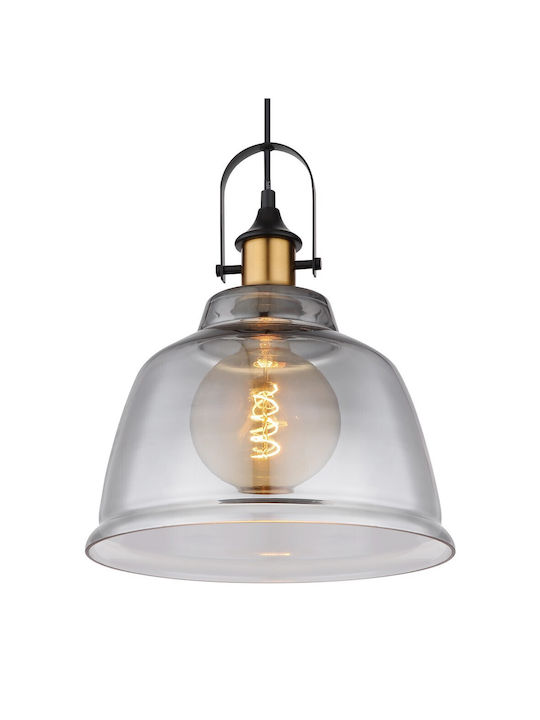 Globo Lighting Dorothea Lustră O singură lumină Bell pentru Soclu E27 Transparent